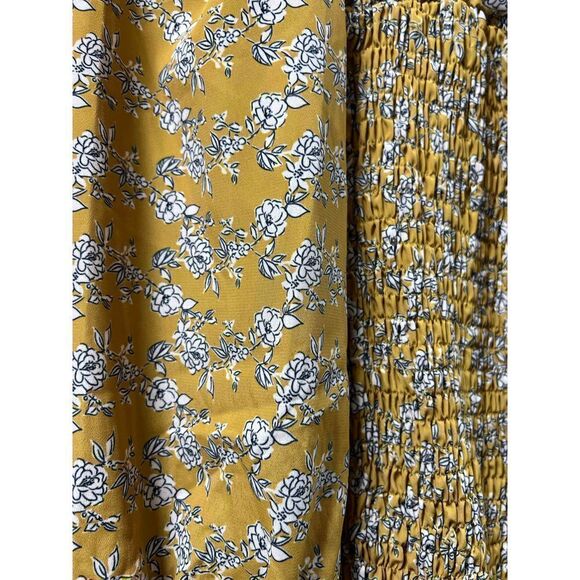 💕HOST PICK💝 Glamorous PUFF LONG SLEEVE SMOCKED MINI DRESS dress Ochre 4 6 8 - Picture 9 of 15